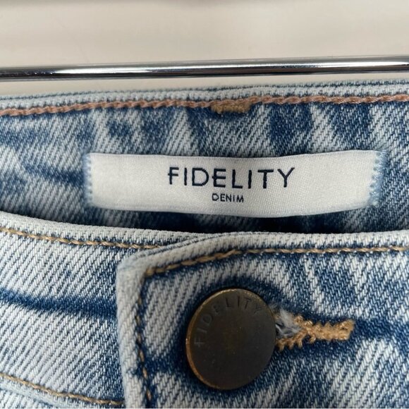 Fidelity Denim Pixie Ultra High Button Fly Jeans Canyon Vintage Blue Size 28 - Picture 9 of 10